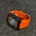 Crystal Modify Case+Watchband for iWatch Series10 46mm 42mm Ultra 2 49mm 45mm RICHARD Mile Style Silicoen Strap Modification Ki
