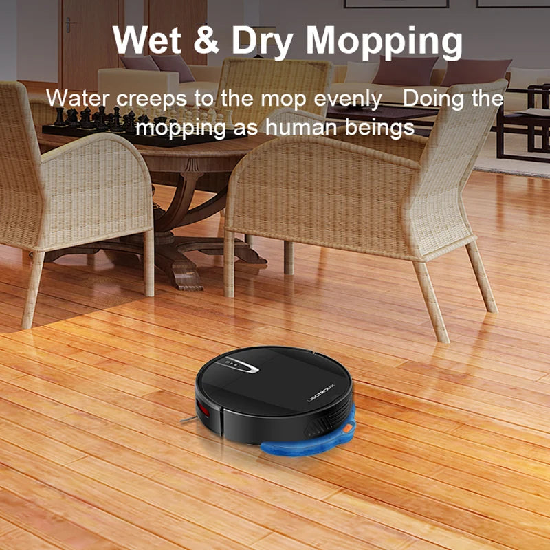LIECTROUX V3S PRO Robot Vacuum Cleaner & Wet Mop Combo,Smart Mapping,WiFi App,4KPa,Brushless Motor,Ideal for Pet Hair,Carpet,Flo
