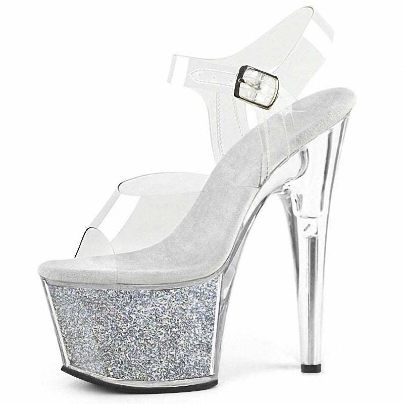 Sandales Plateforme Talon 17cm Peep Toe Catwalk — Talons Extrêmes Femme