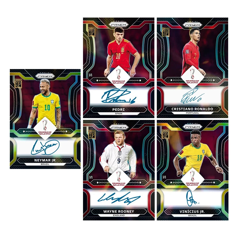 Panini Football Star Card Diy Homemade Neymar Cristiano Ronaldo Lamine Yamal Lionel Messi Signature Collection Card Toys Gift