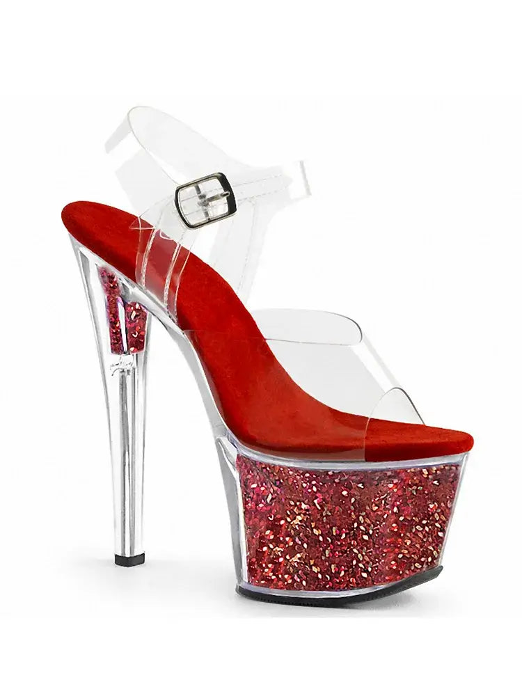 Sandales Plateforme Talon 17cm Peep Toe Catwalk — Talons Extrêmes Femme