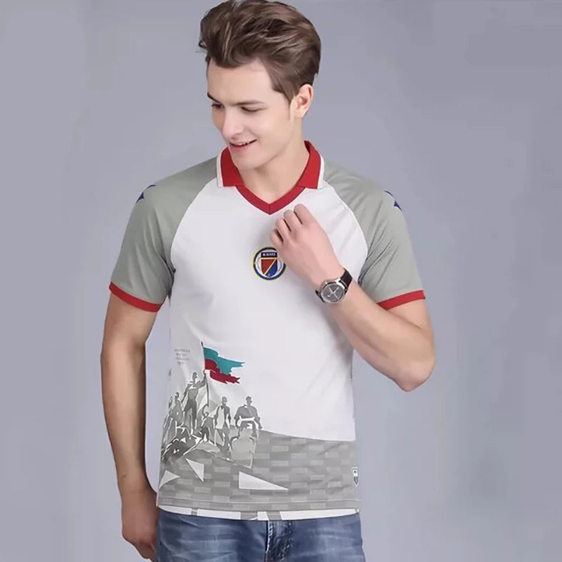 2026 27 Seaside Coconut Tree fashion Short Sleeve Sports Team Shirt Comfortable Breathable Polyester Jersey for football Soccer