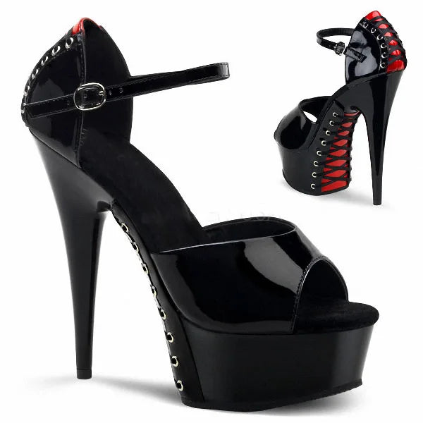 Sandales Plateforme Gothic 15cm Peep Toe Nightclub — Talons Femme