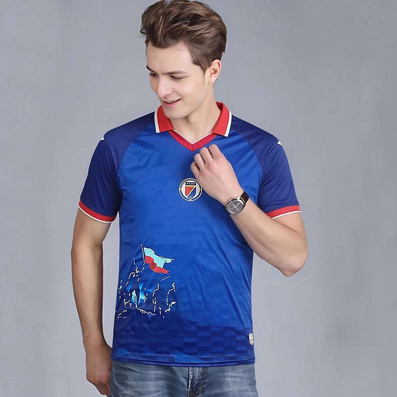 2026 27 Seaside Coconut Tree fashion Short Sleeve Sports Team Shirt Comfortable Breathable Polyester Jersey for football Soccer