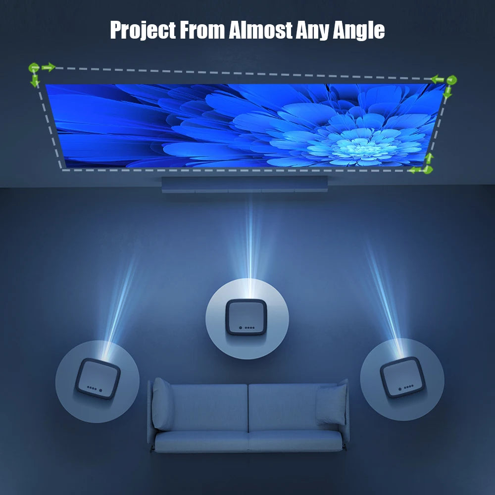 BYINTEK X25 Full HD Projector 1080P 4K Video 900Ansi  Auto Focus  WiFi Smart Android 9.0 LCD LED Video Home Theater Projectors