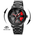 Fashion Spinning Wheel Watch Car Rim Watch Mens Watches Waterproof Quartz Men Sport Watches For Men Clock Mens Relogio Masculino