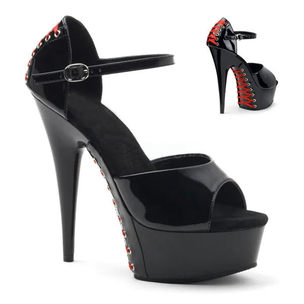 Sandales Plateforme Gothic 15cm Peep Toe Nightclub — Talons Femme