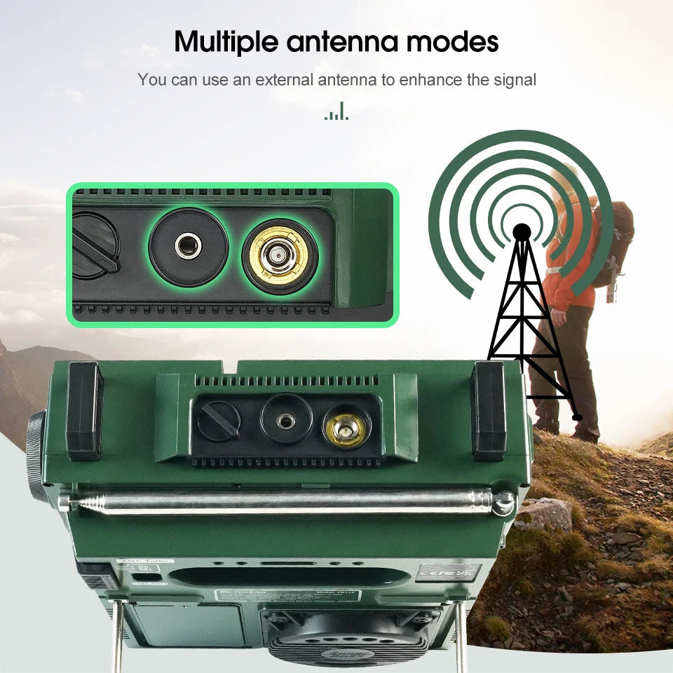 Retekess TR113 Portable Radio Flagship Fever Receiver Full Band Ham Radio Amateur Shortwave Antenna Bluetooth Radios VHF UHF SSB
