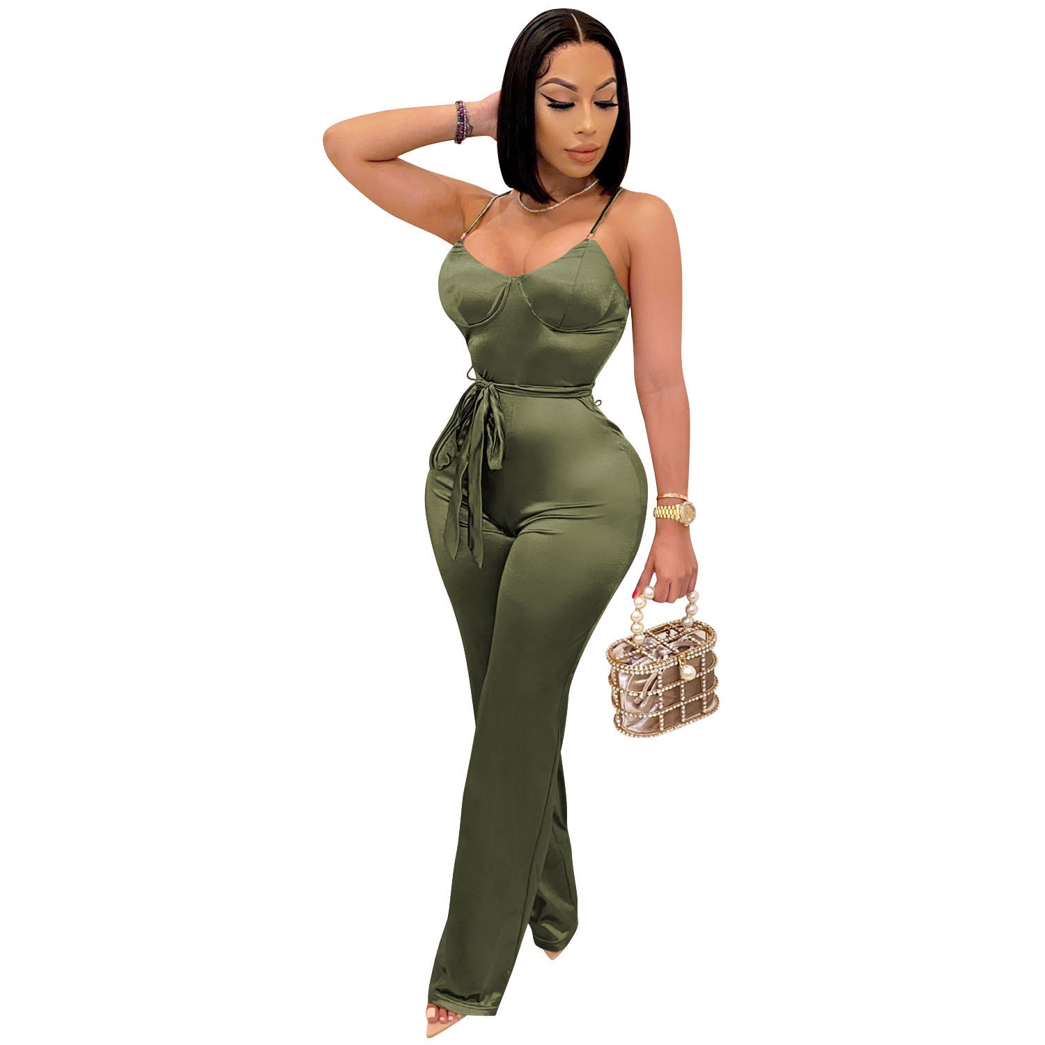 New Sexy Jumpsuits Straight Trousers Recreational Temperamen - SUKSU - selling