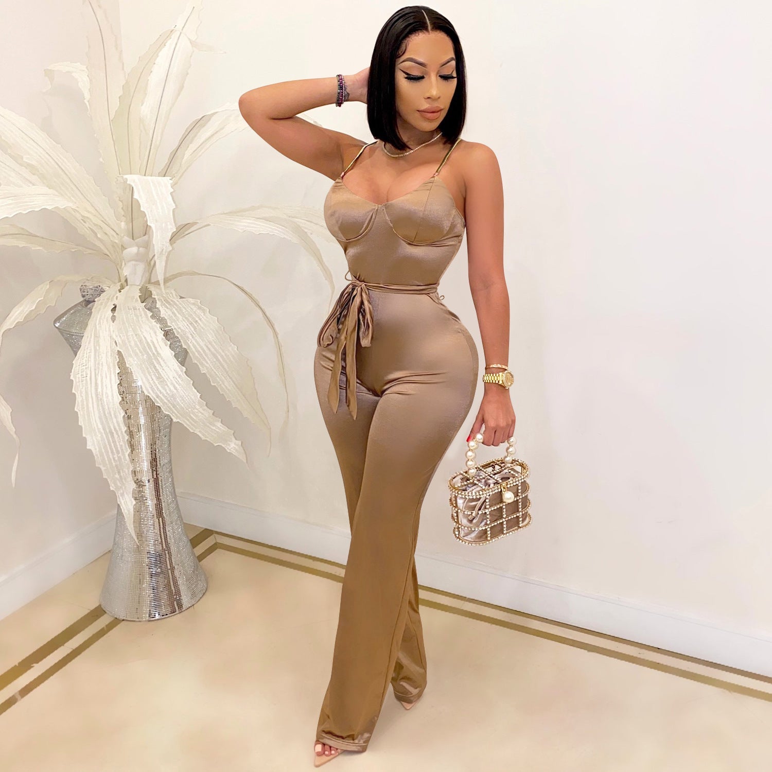 New Sexy Jumpsuits Straight Trousers Recreational Temperamen - SUKSU - selling