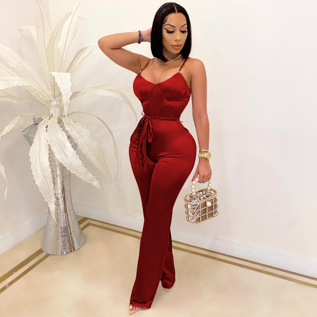 New Sexy Jumpsuits Straight Trousers Recreational Temperamen - SUKSU - selling