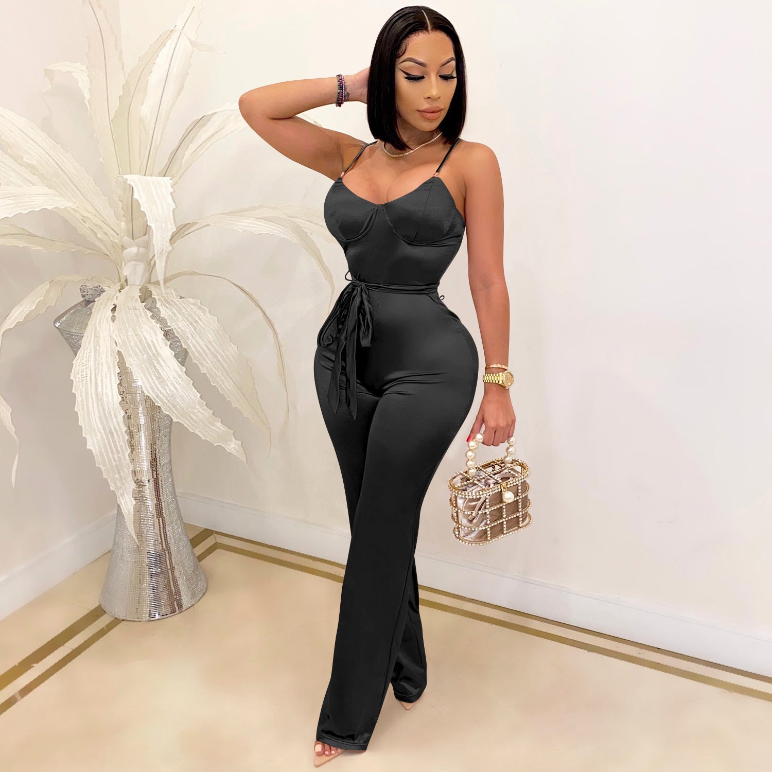 New Sexy Jumpsuits Straight Trousers Recreational Temperamen - SUKSU - selling