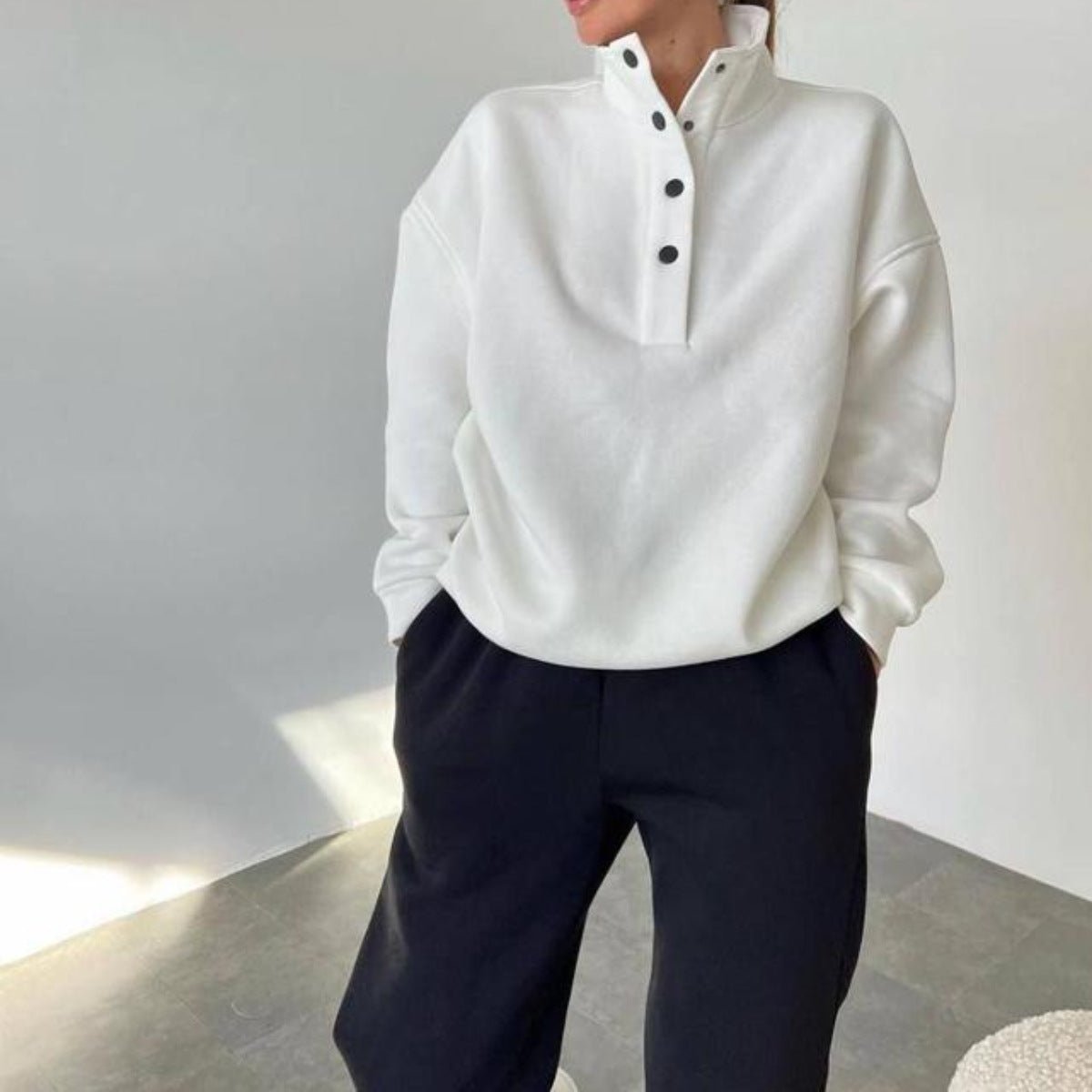 Oversized Solid Casual Pullovers Long Pant Set Warm Hoodie New Tracksuit Suit Fashion Pant Sets Sets For Women 2 Pieces - SUKSU - selling