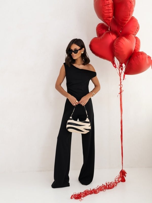 Sexy Jumpsuits For Women Falling Straps Business Rompers Elegant Straight Long Pants Rompers Fastened With A Zipper On The Side. - SUKSU - selling