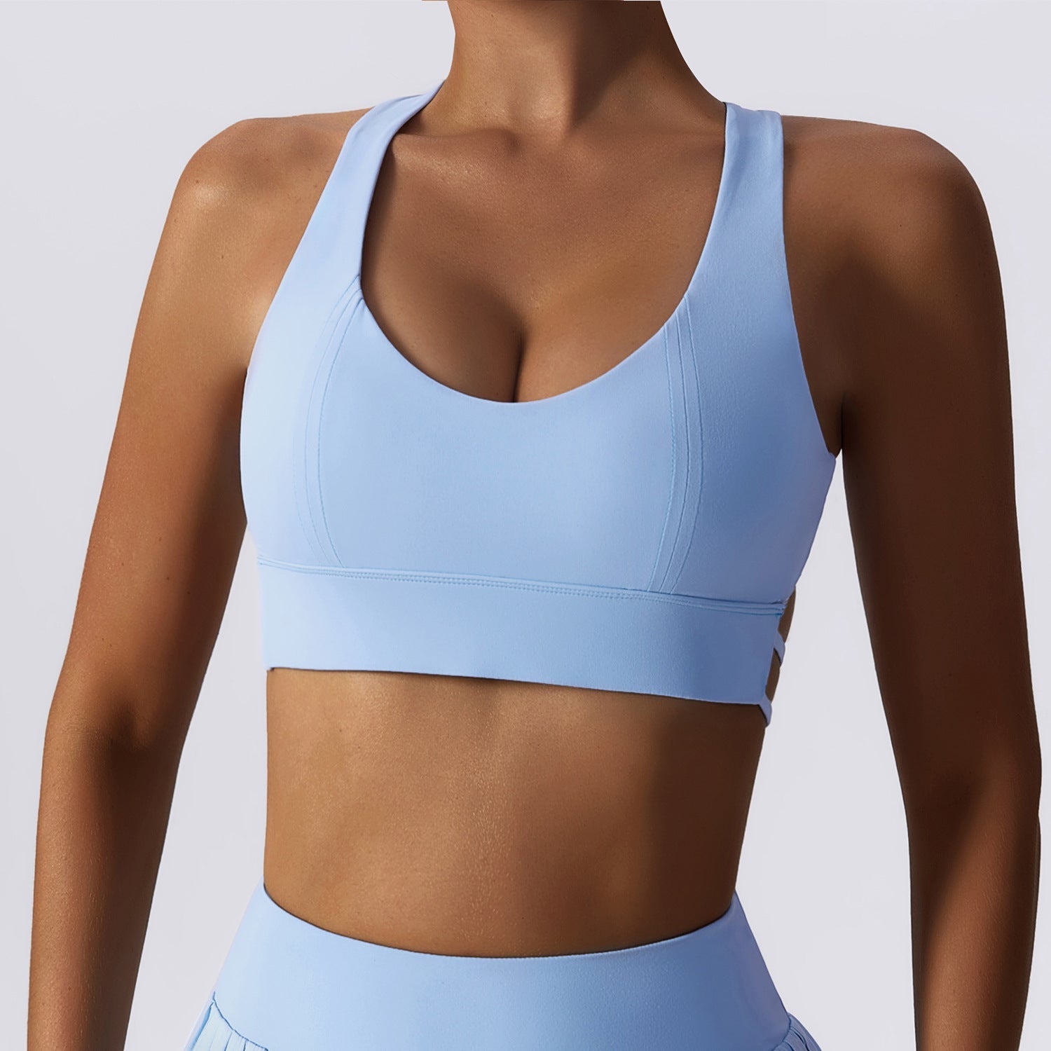 Sexy Nude Feel Beauty Back Yoga Clothes Push Up Bras Shockproof Sports Underwear - SUKSU - selling