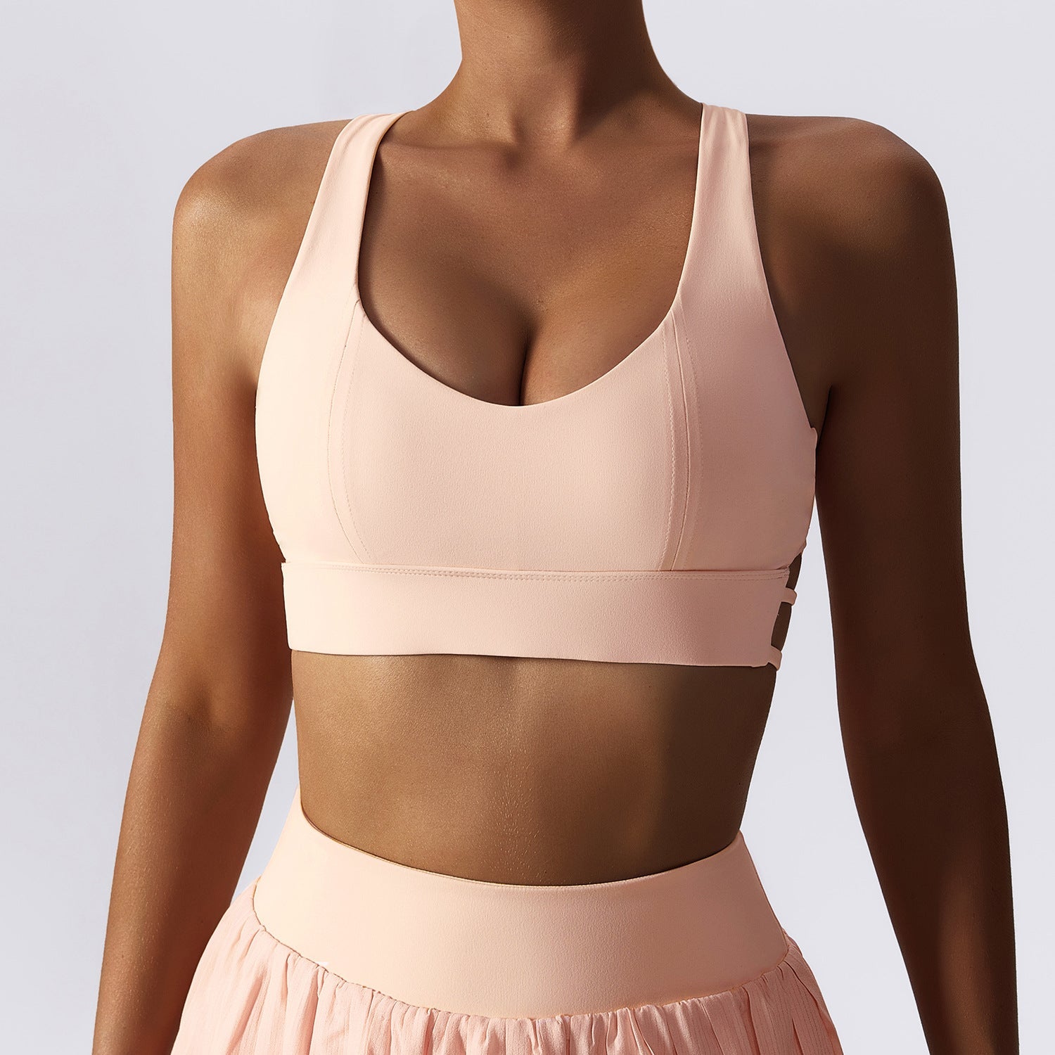 Sexy Nude Feel Beauty Back Yoga Clothes Push Up Bras Shockproof Sports Underwear - SUKSU - selling