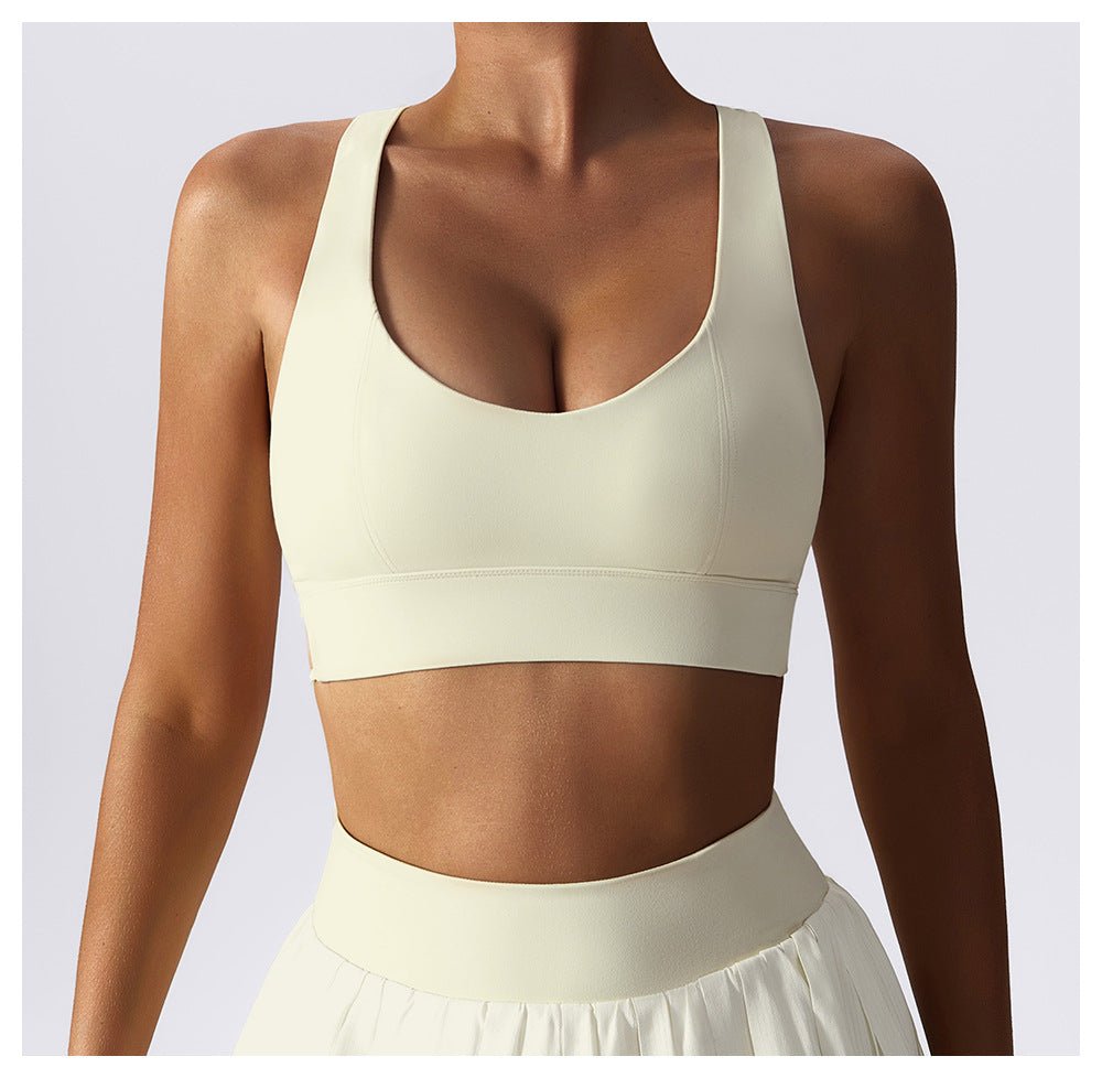 Sexy Nude Feel Beauty Back Yoga Clothes Push Up Bras Shockproof Sports Underwear - SUKSU - selling