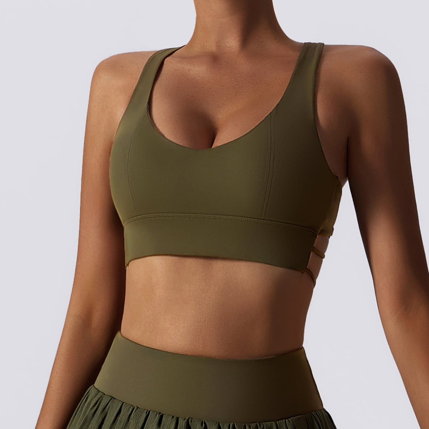 Sexy Nude Feel Beauty Back Yoga Clothes Push Up Bras Shockproof Sports Underwear - SUKSU - selling