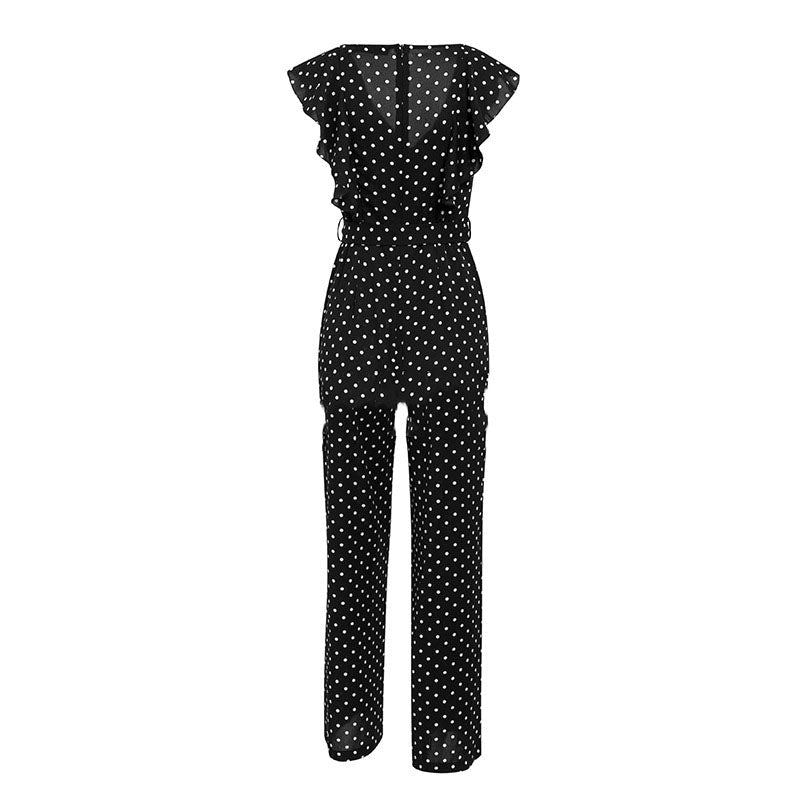Simple Elegant Polka Dot Print Women Jumpsuits - SUKSU - selling