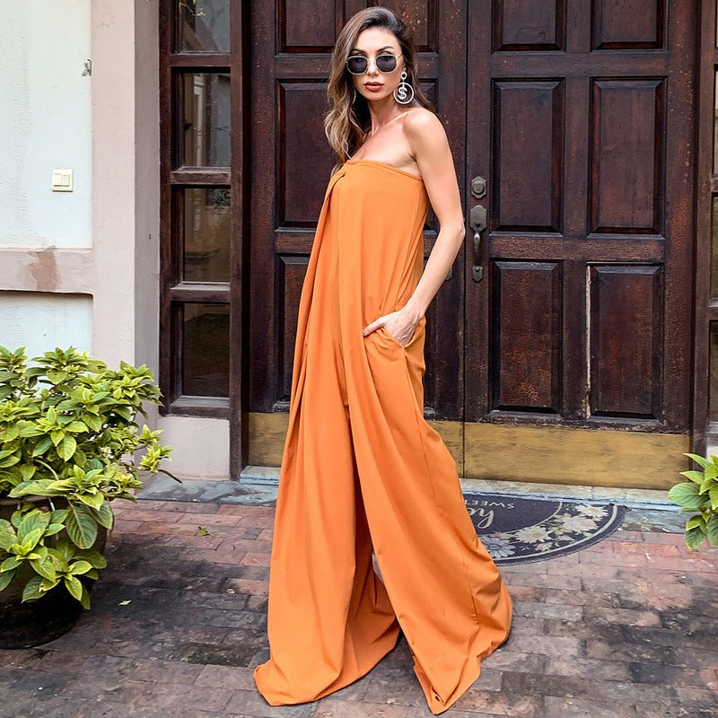 Wide - leg trousers high - waisted jumpsuits - SUKSU - selling