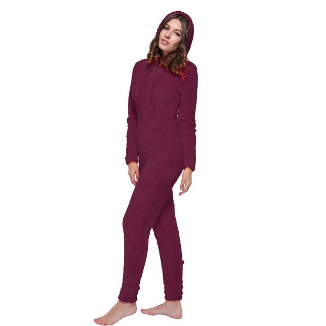 Winter Warm Pyjamas Fluffy Jumpsuits Sleepwear - SUKSU - selling