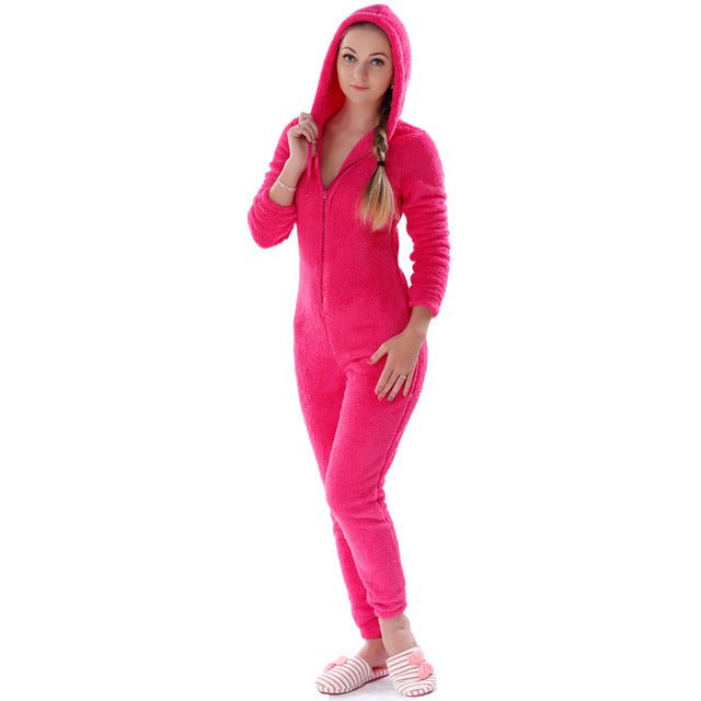Winter Warm Pyjamas Fluffy Jumpsuits Sleepwear - SUKSU - selling