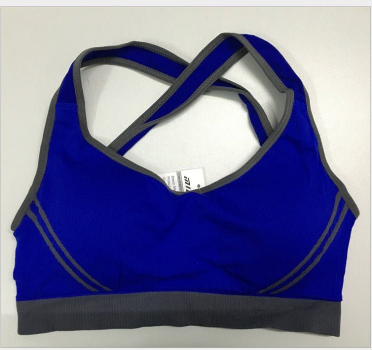 Women Athletic Vest Padded Tank Top Gym Fitness Sports Bra Stretch Cotton Seamless Breathable Yoga Bras Underwear - SUKSU - selling