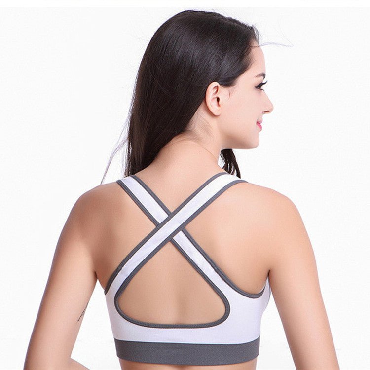 Women Athletic Vest Padded Tank Top Gym Fitness Sports Bra Stretch Cotton Seamless Breathable Yoga Bras Underwear - SUKSU - selling