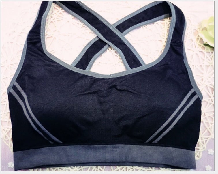 Women Athletic Vest Padded Tank Top Gym Fitness Sports Bra Stretch Cotton Seamless Breathable Yoga Bras Underwear - SUKSU - selling