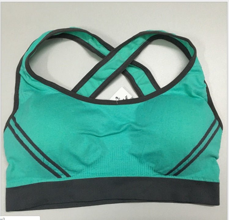 Women Athletic Vest Padded Tank Top Gym Fitness Sports Bra Stretch Cotton Seamless Breathable Yoga Bras Underwear - SUKSU - selling