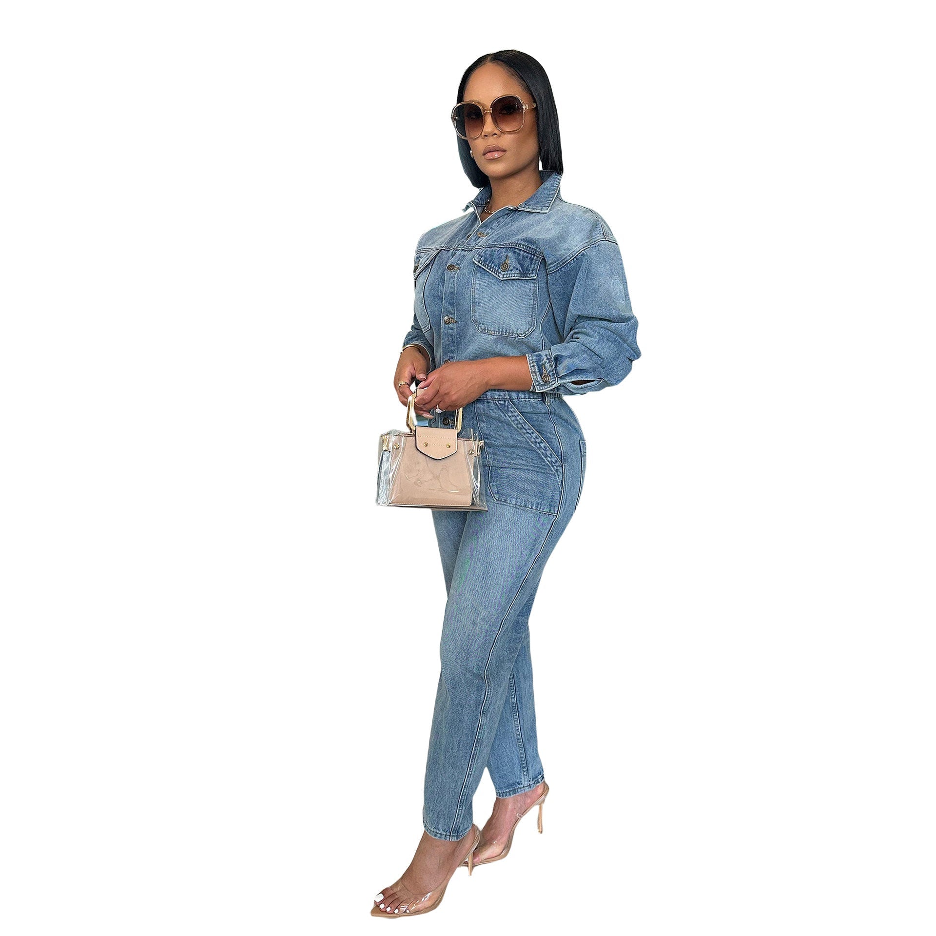 Women's Fashion Denim Jumpsuits - SUKSU - selling