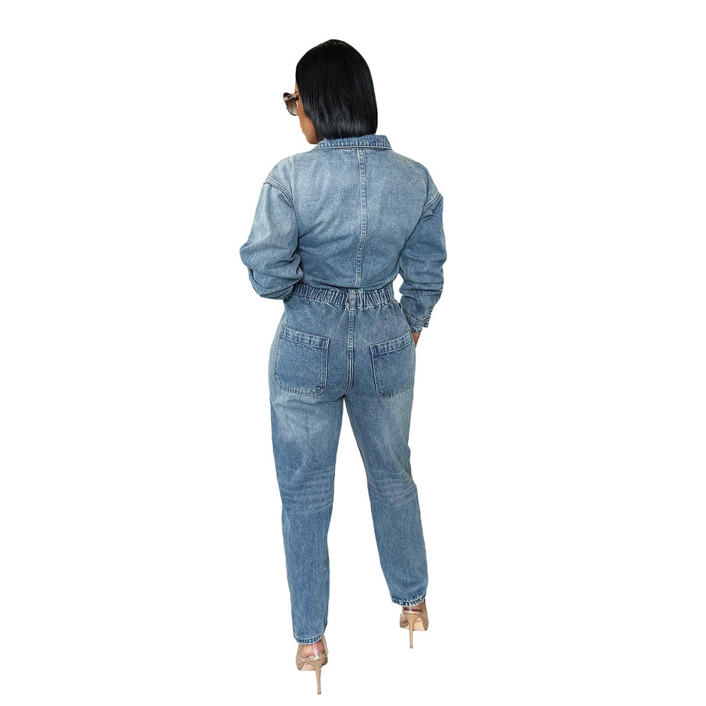 Women's Fashion Denim Jumpsuits - SUKSU - selling