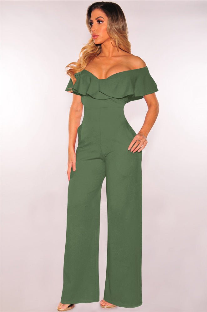 Women's New Standard Code Sexy Falbala Jumpsuits - SUKSU - selling