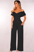 Women's New Standard Code Sexy Falbala Jumpsuits - SUKSU - selling