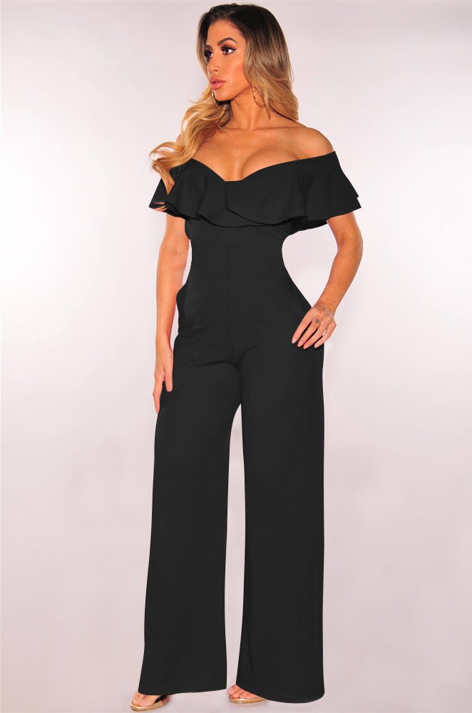 Women's New Standard Code Sexy Falbala Jumpsuits - SUKSU - selling