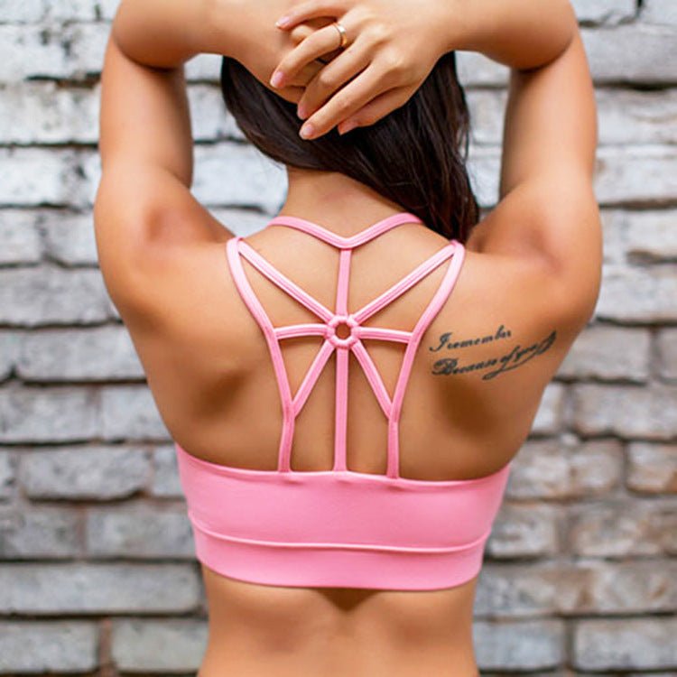 Women's Sports Bras Spider Web Beauty Back Fitness Underwear Yoga Vest - SUKSU - selling