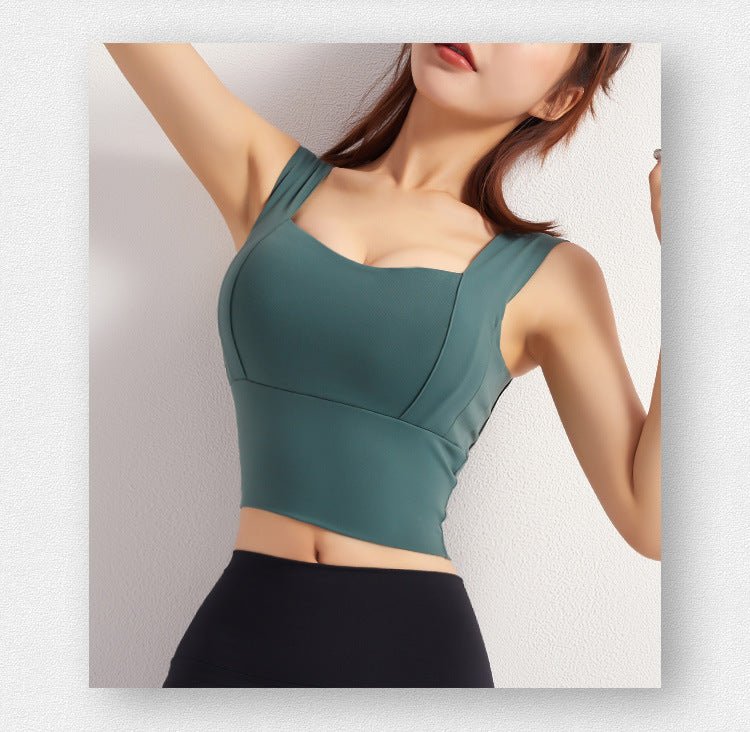 Yoga Crop Top For Women Sports Bra Sexy Underwear Push Up Bras Solid Athletic Vest Gym Fitness Shirt Sport Running Sportswear - SUKSU - selling