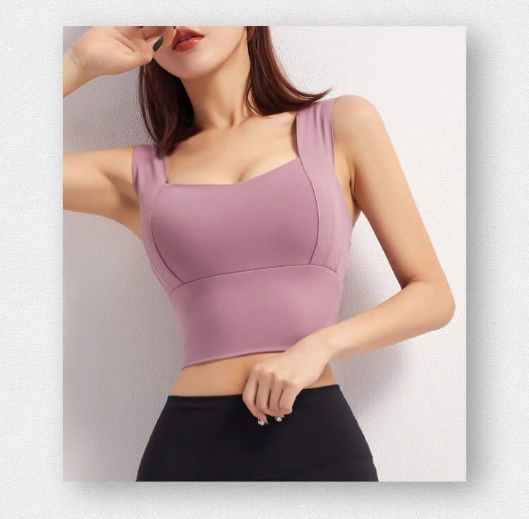Yoga Crop Top For Women Sports Bra Sexy Underwear Push Up Bras Solid Athletic Vest Gym Fitness Shirt Sport Running Sportswear - SUKSU - selling