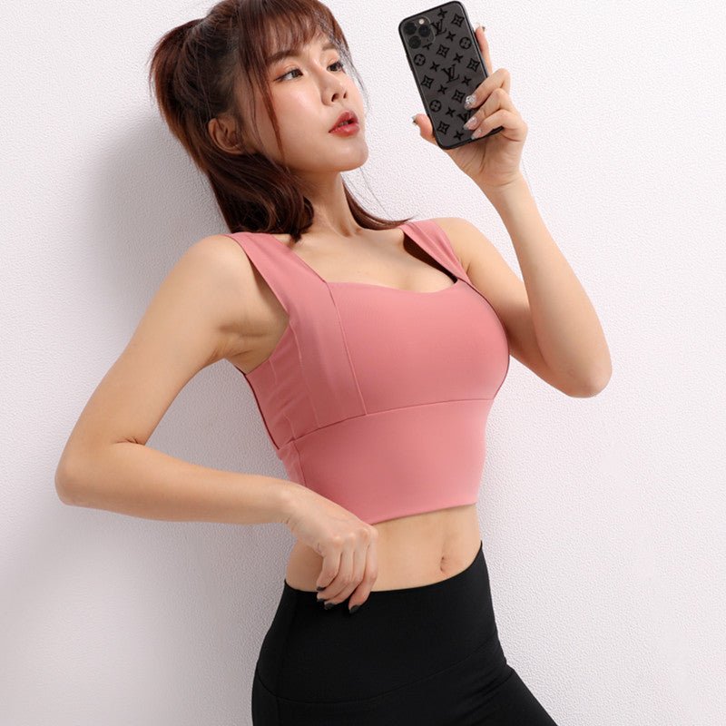 Yoga Crop Top For Women Sports Bra Sexy Underwear Push Up Bras Solid Athletic Vest Gym Fitness Shirt Sport Running Sportswear - SUKSU - selling