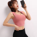 Yoga Crop Top For Women Sports Bra Sexy Underwear Push Up Bras Solid Athletic Vest Gym Fitness Shirt Sport Running Sportswear - SUKSU - selling